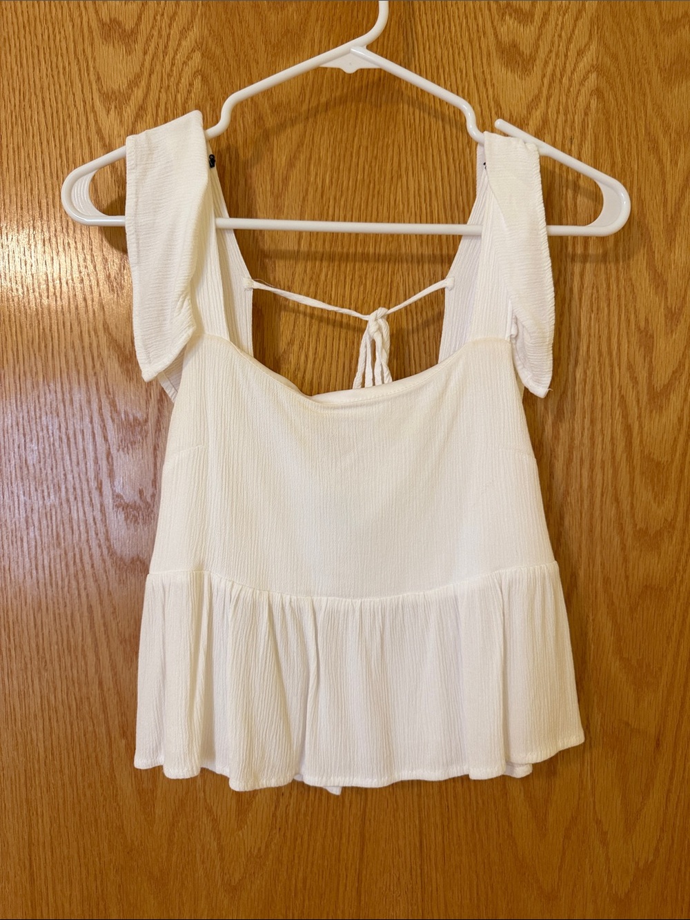 Forever 21 Peplum Tie-Back Tank Top